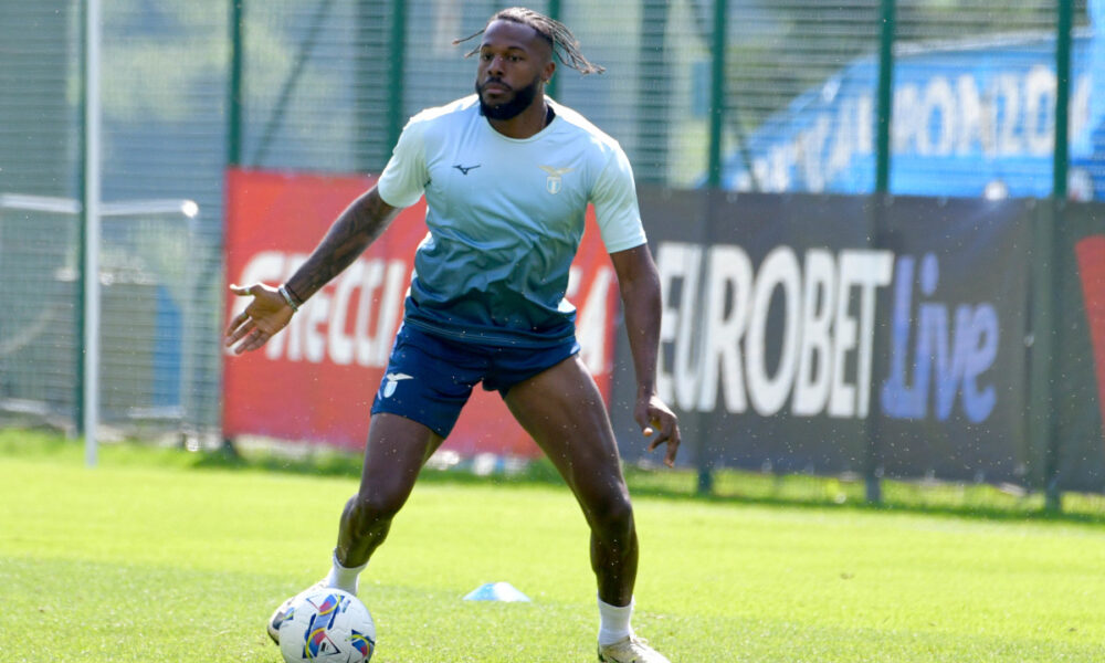 AURONZO DI CADORE, ITALY - JULY 15: Nuno Tavares of SS Lazio during the SS Lazio training session on July 15, 2024 in Auronzo di Cadore, Italy. (Photo by Marco Rosi - SS Lazio/Getty Images)