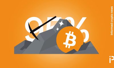 95% of all bitcoin is now mined and circulating