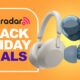 Sony headphones and earbuds with a sign saying &#039;Black Friday Deals&#039;