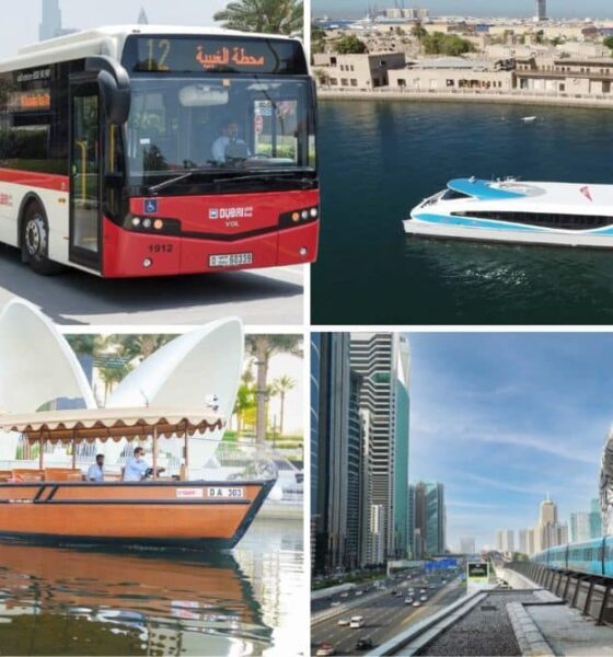 Dubai eid new year parking metro bus