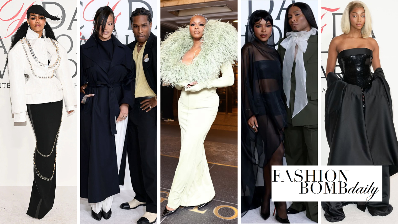 On the Scene at the CFDA Awards: Rihanna and A$AP Rocky in Alaia and Chanel, Fashion Bomb CEO Claire Sulmers in a Mint Boiscamp Dress, Teyana Taylor in a Structured Thom Browne Look + More!