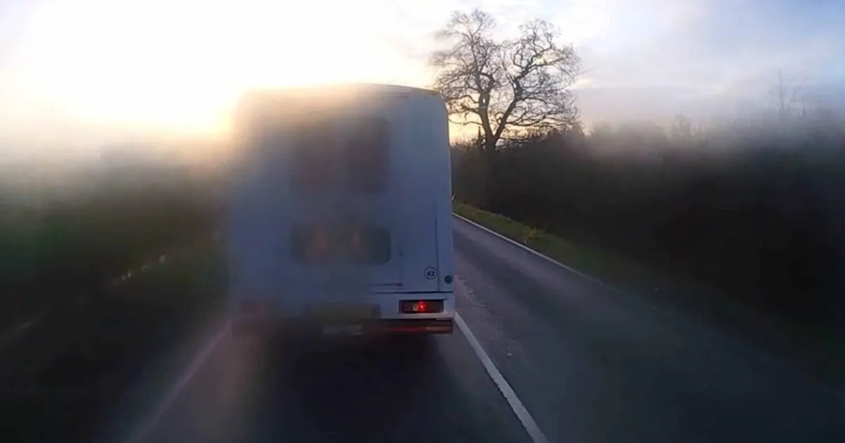 Driver crashed and spilled glue all over road trying to look through misted windscreen | News UK