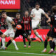 MILAN, ITALY - NOVEMBER 29: Alessio Romagnoli of SS Lazio shoots during the Serie A match between AC Milan and SS Lazio at Giuseppe Meazza Stadium on November 29, 2025 in Milan, Italy. (Photo by Marco Rosi - SS Lazio/Getty Images)