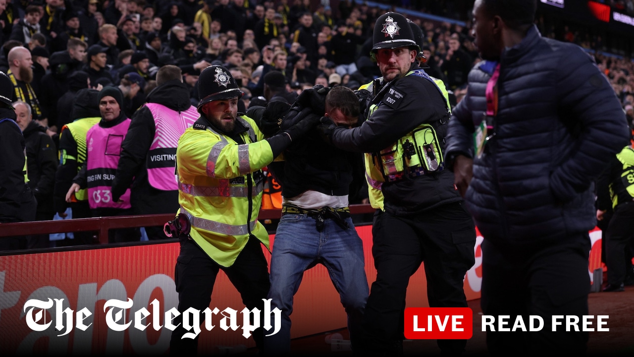 Aston Villa overcome Young Boys but match marred by violent clashes between fans and police