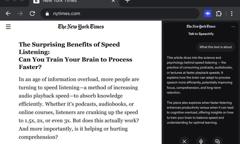 Speechify adds voice typing and voice assistant to its Chrome extension