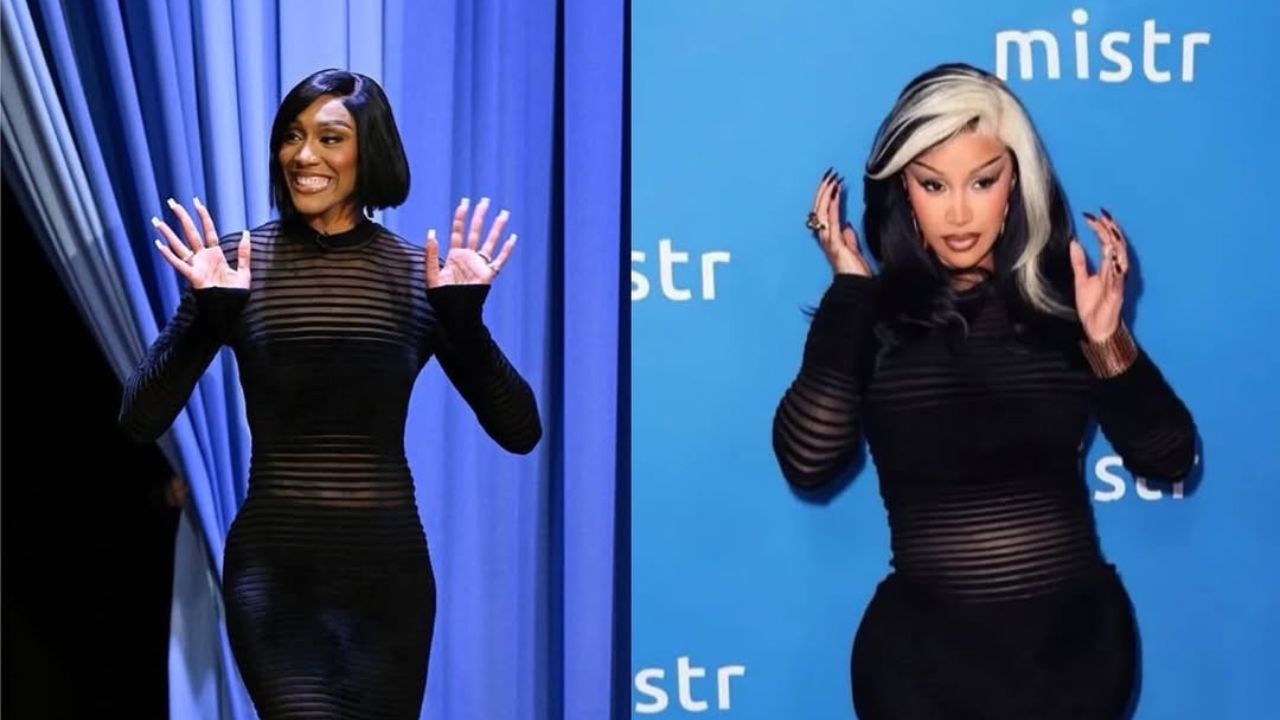 Who Wore It Better? A'ja Wilson and Cardi B Both Captured in a Black Vintage-Inspired Mugler Dress
