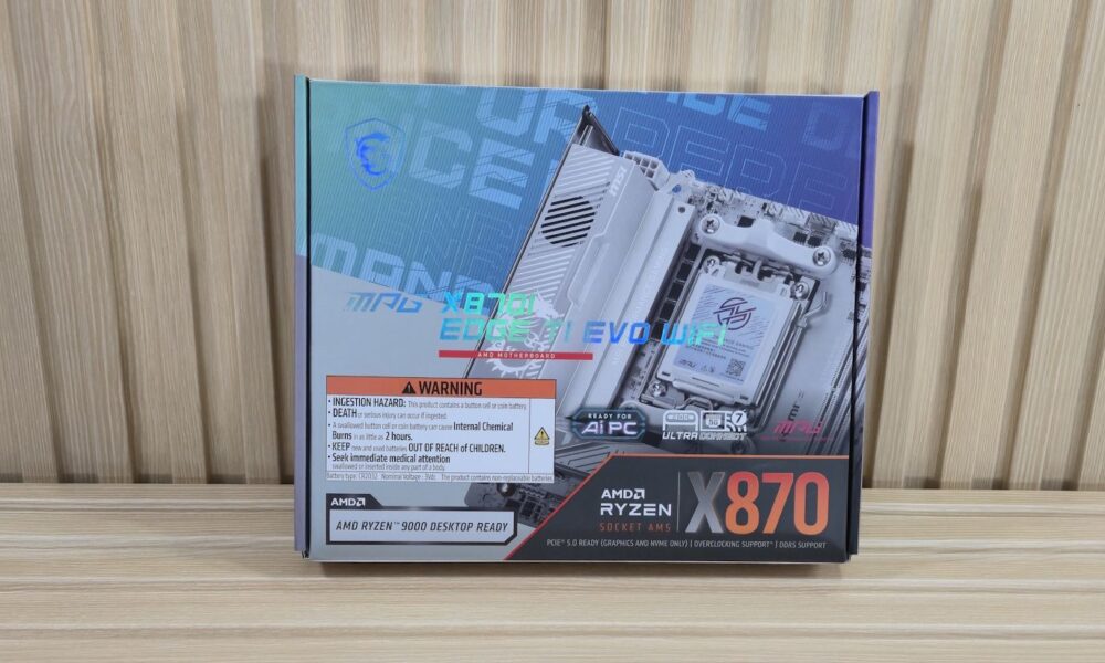 MSI X870I Edge Ti Evo Wifi - Retail package