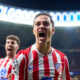 MADRID, SPAIN - SEPTEMBER 30: Italy international Giacomo Raspadori of Atletico de Madrid celebrates scoring his team