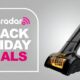 The Shark Ultra Cyclone Pet Pro is pictured next to a badge that reads &quot;Tech Radar Black Friday deals&quot;.