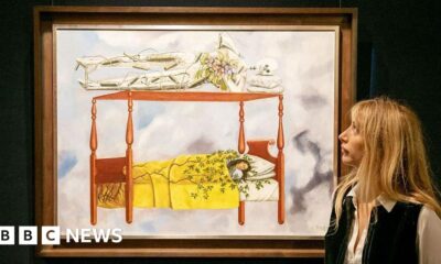 Frida Kahlo self-portrait sells for $55m, setting auction record for a female artist