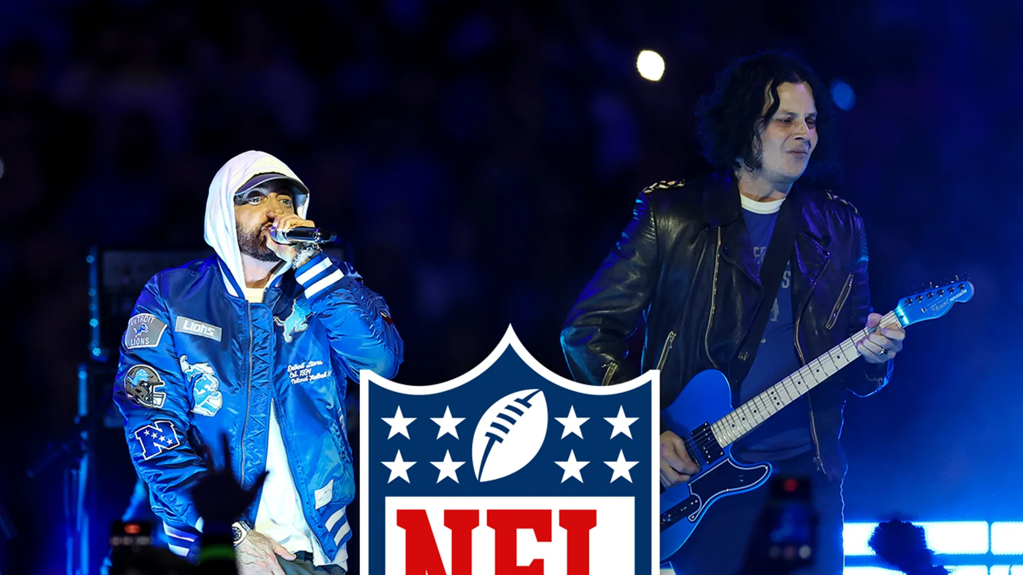 Eminem Makes Surprise Cameo During Jack White's Thanksgiving NFL Halftime Set