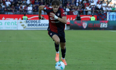 CAGLIARI, ITALY - OCTOBER 19: Marco Palestra of Cagliari in action during the Serie A match between Cagliari Calcio and Bologna FC 1909 at Stadio Sant