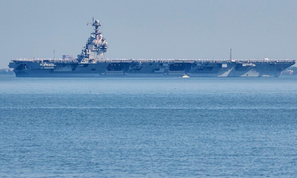 US aircraft carrier arrives in the Caribbean in big buildup near Venezuela