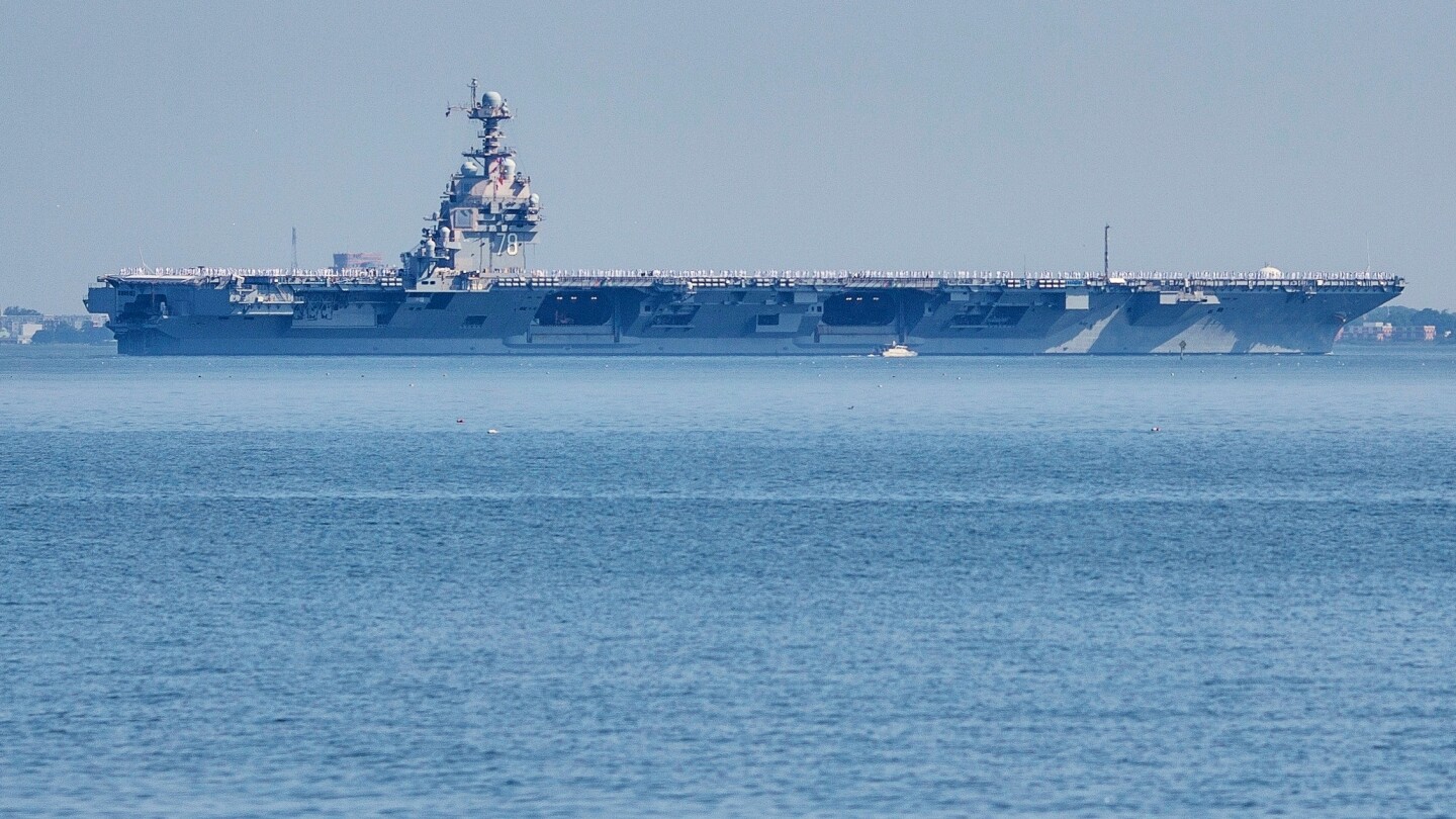 US aircraft carrier arrives in the Caribbean in big buildup near Venezuela