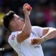 England Lions fast bowler Matthew Potts delivers a ball