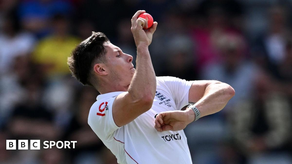 England Lions fast bowler Matthew Potts delivers a ball