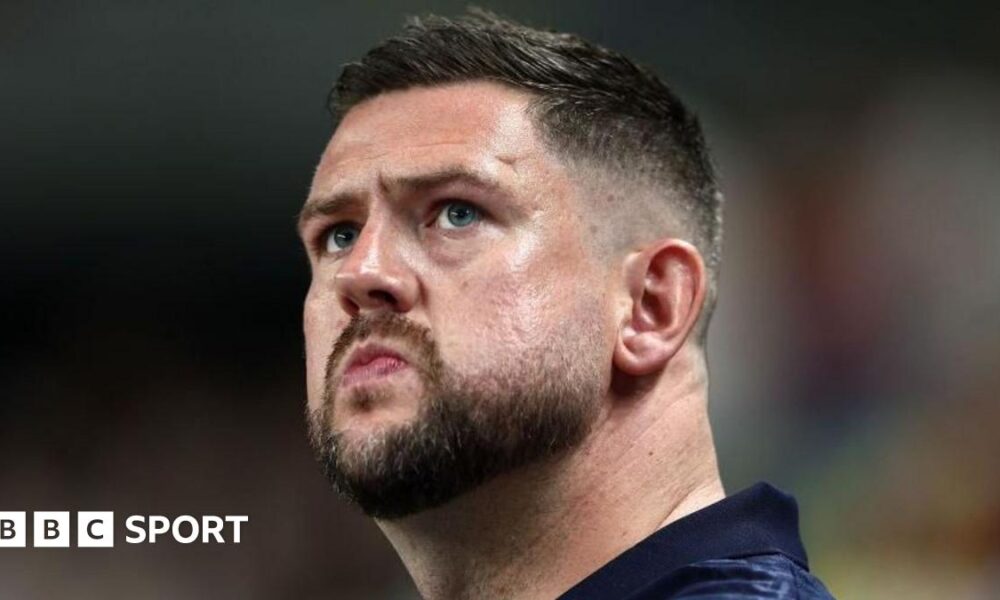 Marc Steutel (head coach of Great Britain) reacts intensely on the sidelines during the Group B Fiba Eurobasket 2025 game between Great Britain v Lithuania