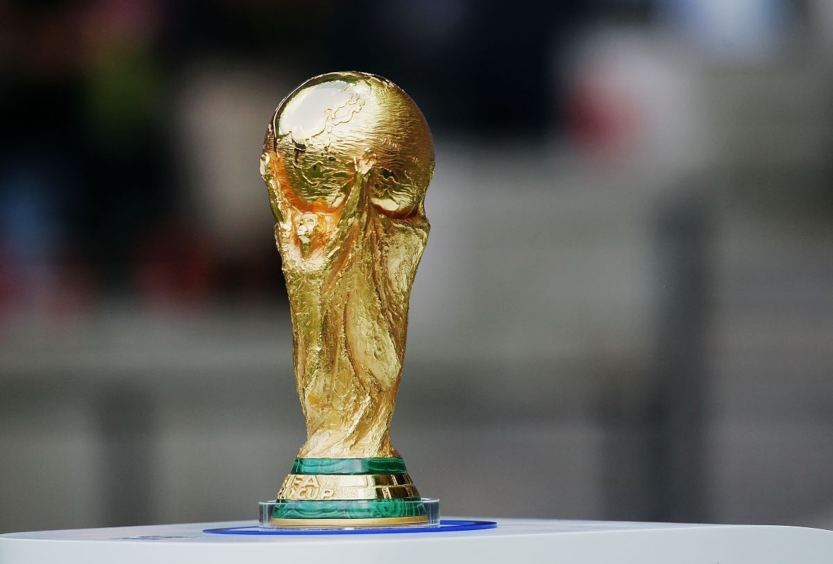 BERLIN - JULY 9: General view of the World Cup trophy prior to the FIFA World Cup Germany 2006 Final match between Italy and France at the Olympic Stadium on July 9, 2006 in Berlin, Germany. (Photo by Alex Livesey/Getty Images)