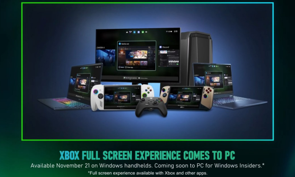 Windows handhelds are getting the new Xbox Full Screen Experience tomorrow