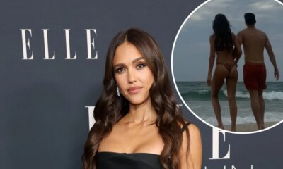 Jessica Alba Wears Cheeky Bikini in Thanksgiving Tribute With Danny Ramirez