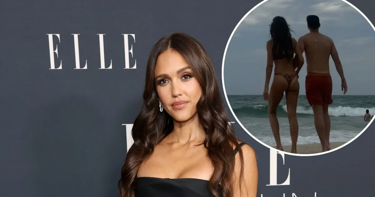 Jessica Alba Wears Cheeky Bikini in Thanksgiving Tribute With Danny Ramirez