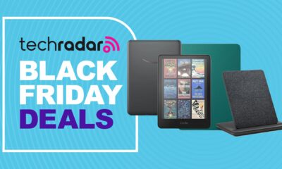 Amazon Kindle Colorsoft essentials bundle with jade leather cover and wireless charging stand