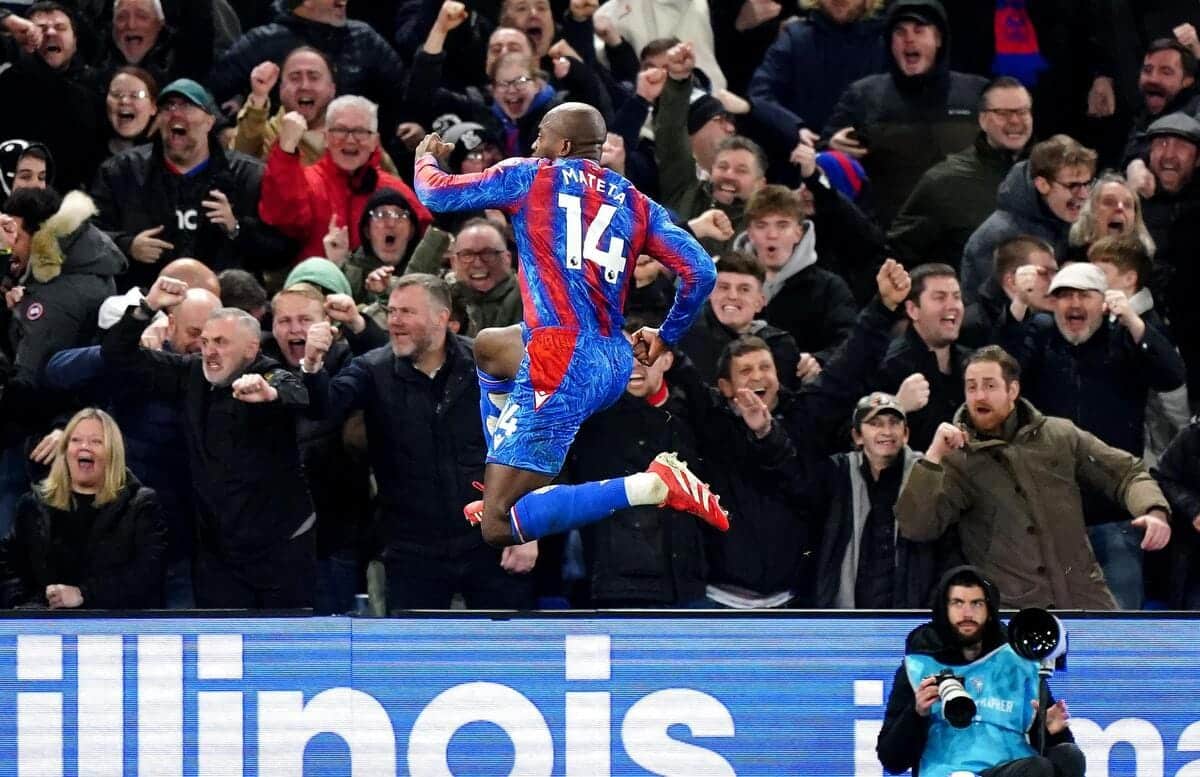 Watch Mateta give Eagles the lead at Selhurst Park