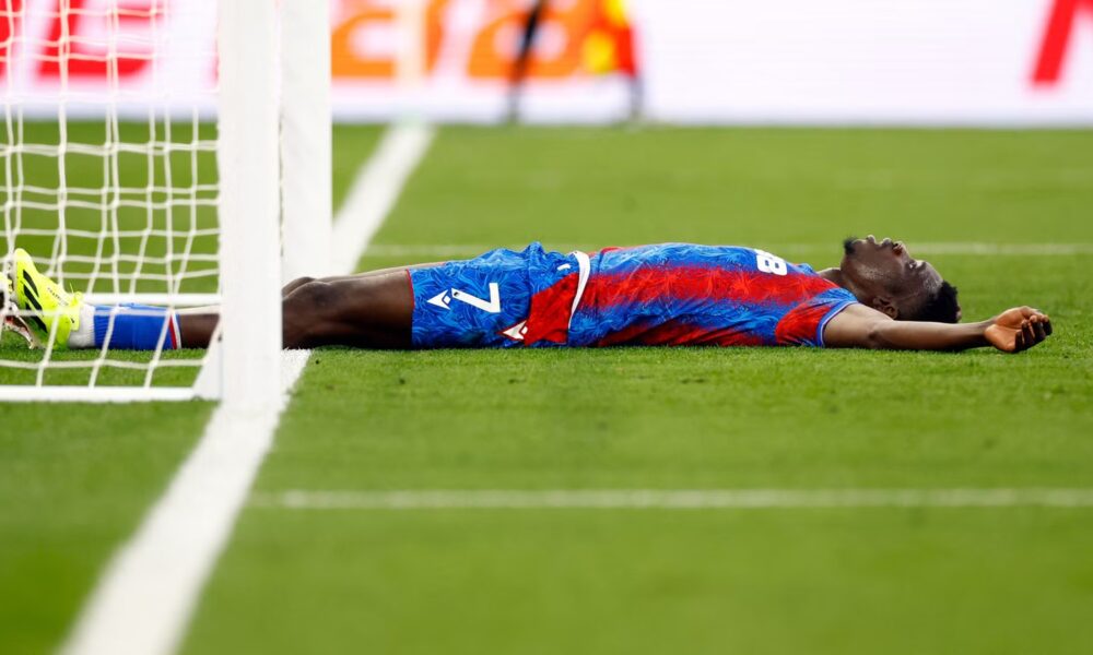 Ismaila Sarr Seen On Crutches After Crystal Palace Defeat Vs Man Utd