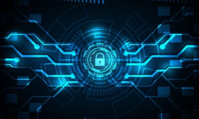 Abstract image of cyber security in action.