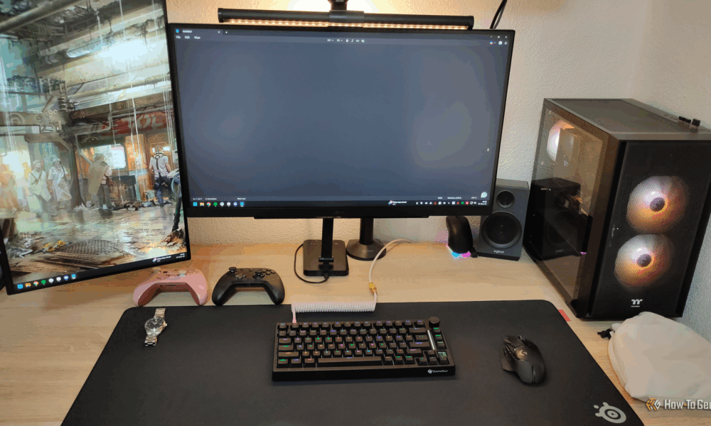 Hook-and-loop strips are the best way to keep your computer desk tidy