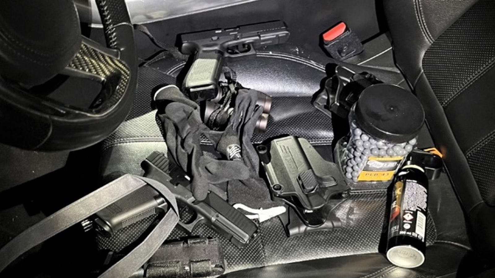 Police found gas powered weapons. Pic: North Rhine-Westphalia Police