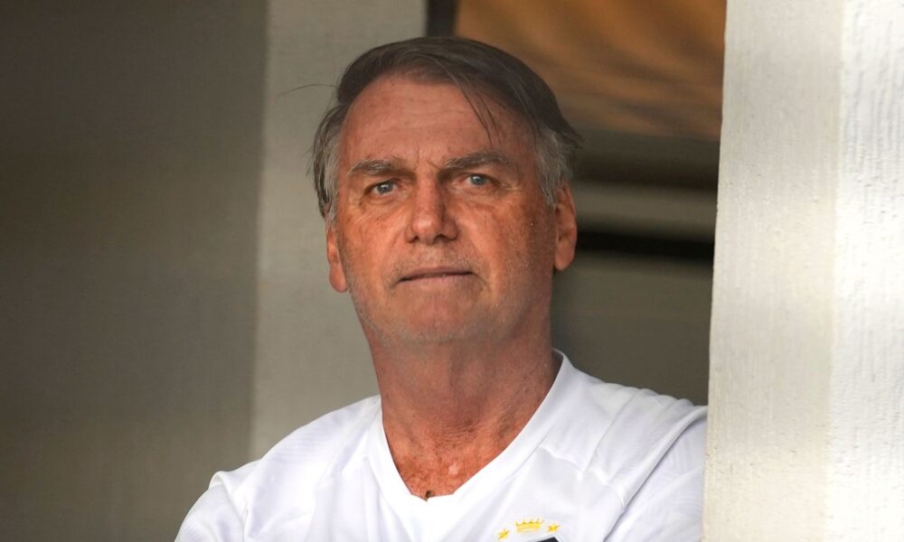 Bolsonaro at his home in August. Pic: AP