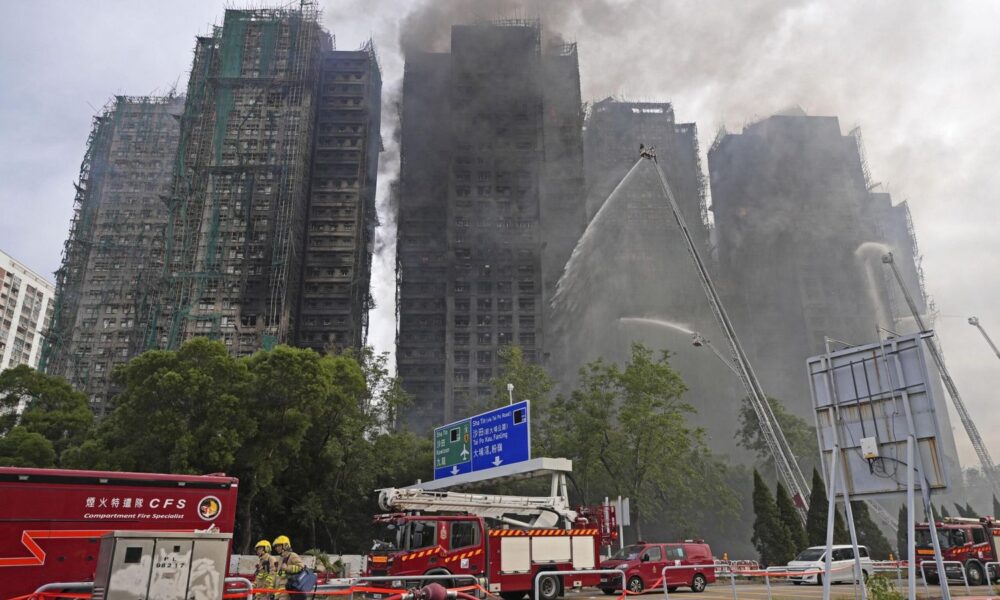 Police make arrests over huge Hong Kong flats fire - with dozens killed and more still missing | World News