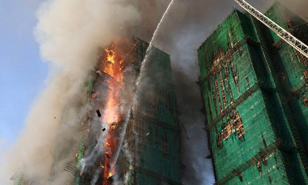 Four people killed in fire in high-rise block in Hong Kong | World News