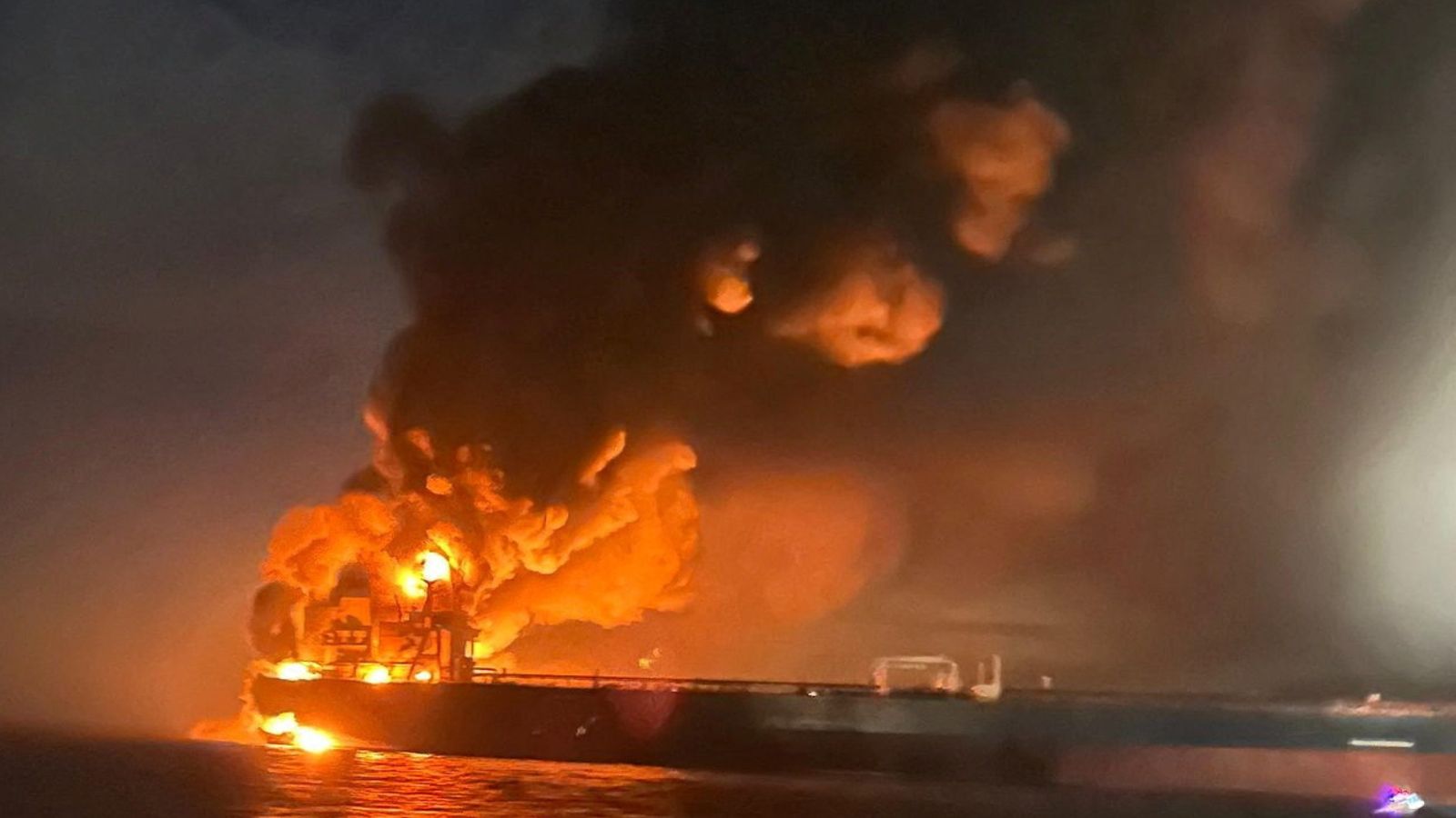 The blasts hit tankers off Turkey's Black Sea coast. Pic: Turkish Directorate General for Maritime Affairs/Reuters