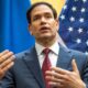 US secretary of state Marco Rubio in Geneva after peace talks with Ukraine. Pic: Reuters