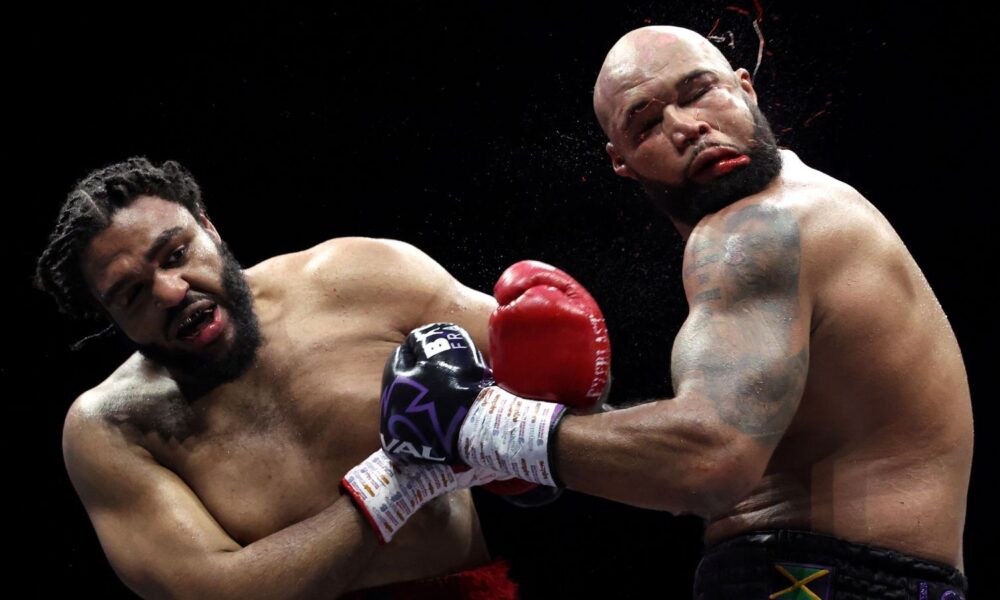 Jeamie TKV beat Frazer CLarke via split decision to win the British heavyweight title