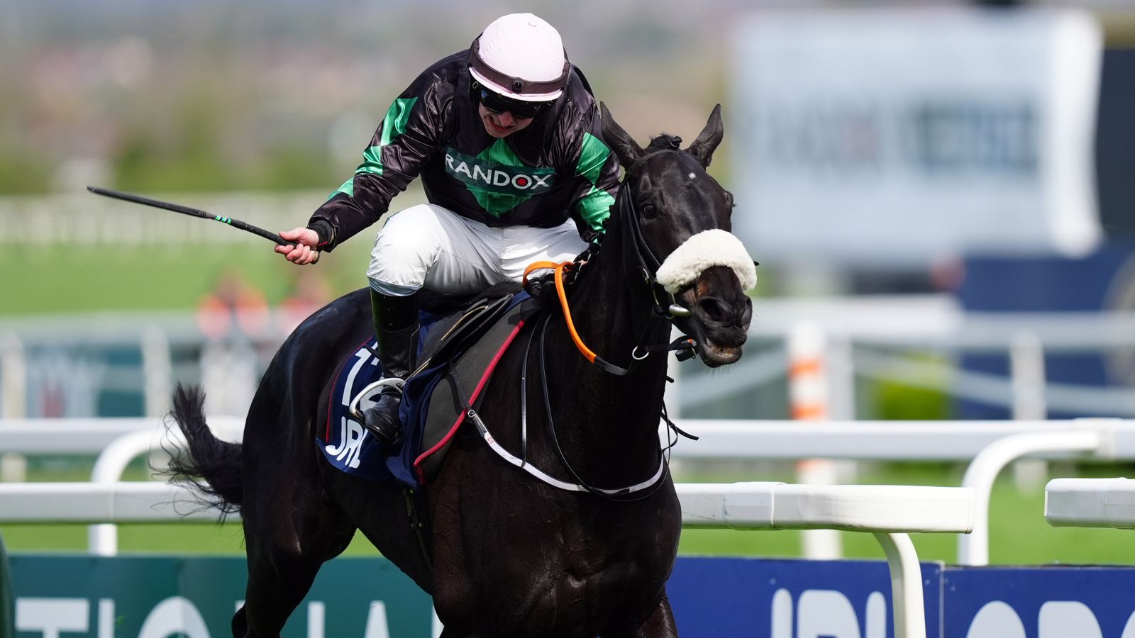 Strong Leader wins the Liverpool Hurdle