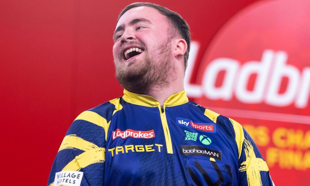 Luke Littler at the Players Championship Finals