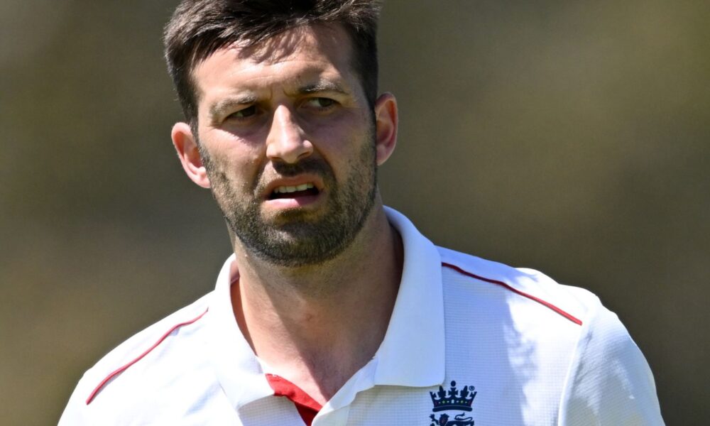 Mark Wood during England's first day against the Lions in Perth