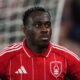 Nottingham Forest's Arnaud Kalimuendo celebrates scoring their side's second goal of the game during the UEFA Europa League,