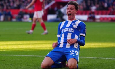 Forest's unbeaten run ended by Brighton