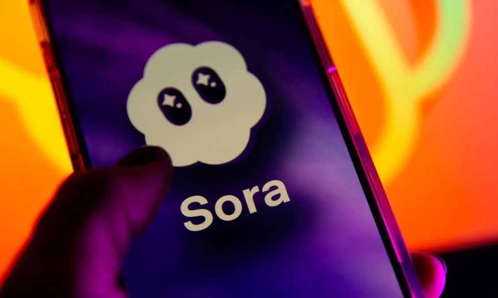 Sora AI on an iPhone screen