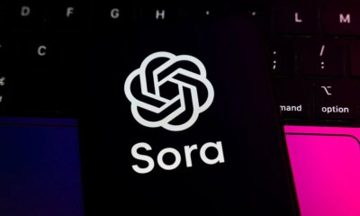 The Sora logo displays on a smartphone screen