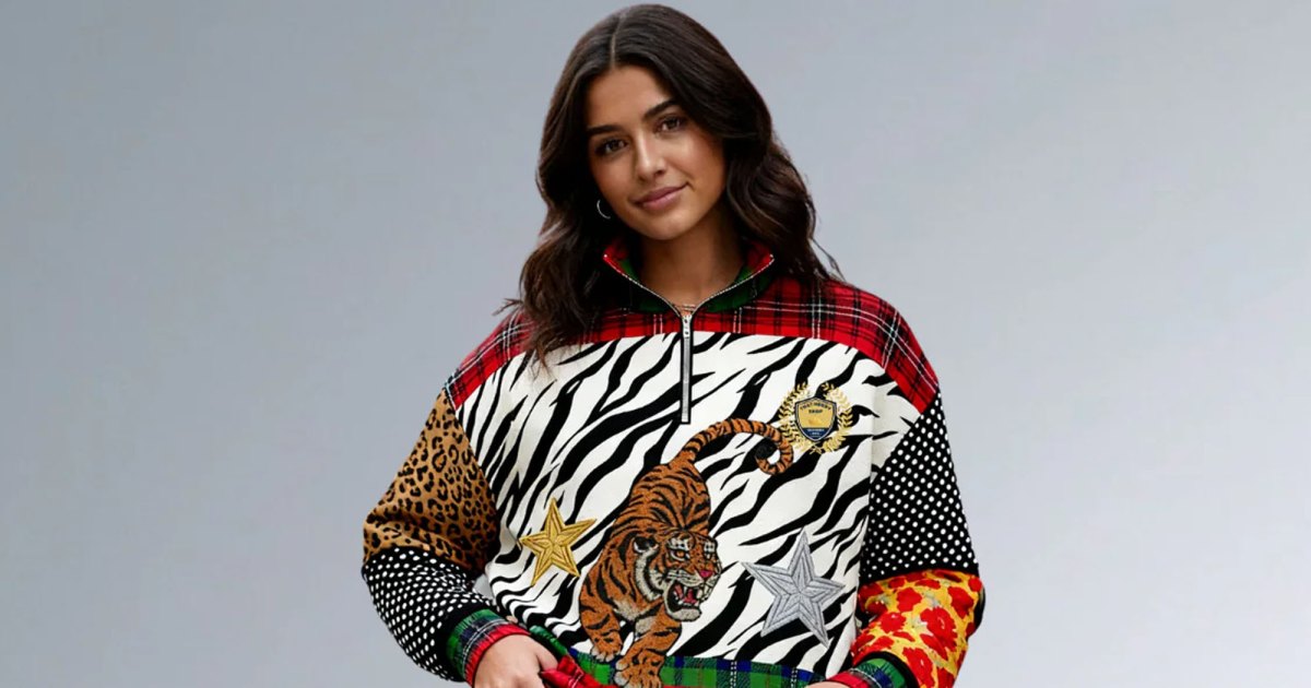 Make a Bold Statement in This Vibrant Half-Zip Sweatshirt