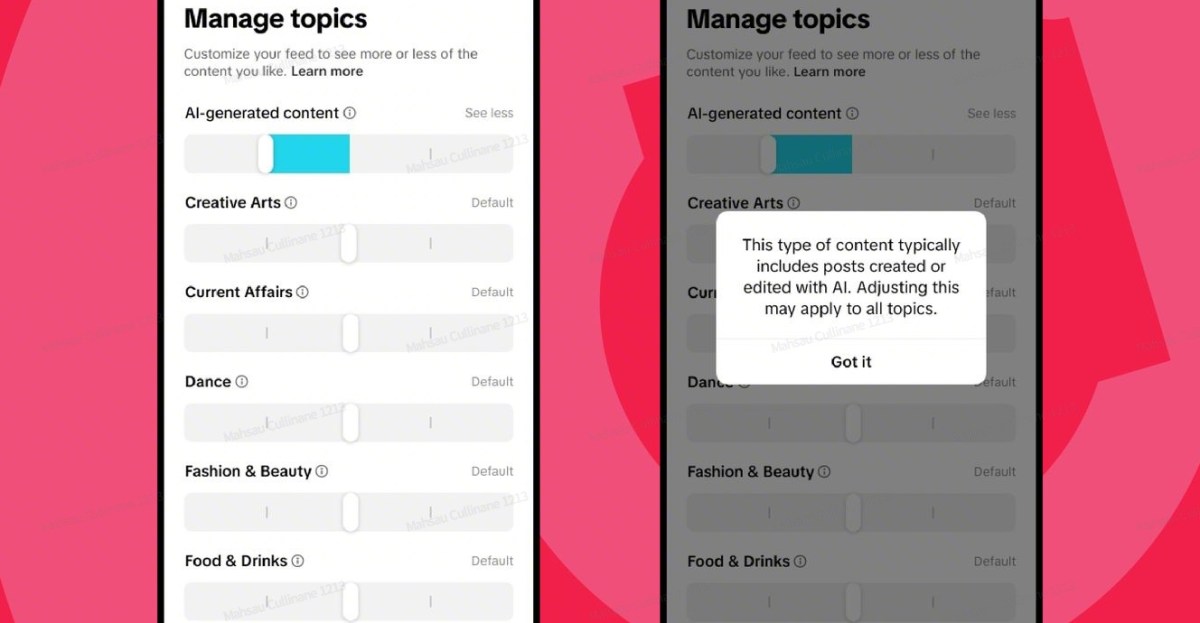 TikTok is letting users control how much AI content they see