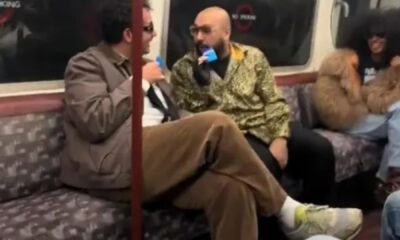 Commuters shocked as they spot Brit comedy legend ranting at viral TikTok star on the Bakerloo line