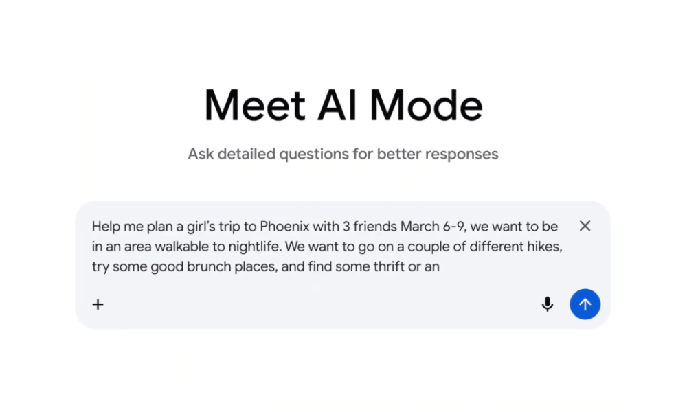 Google’s AI Mode can now help you visualize your travel plans