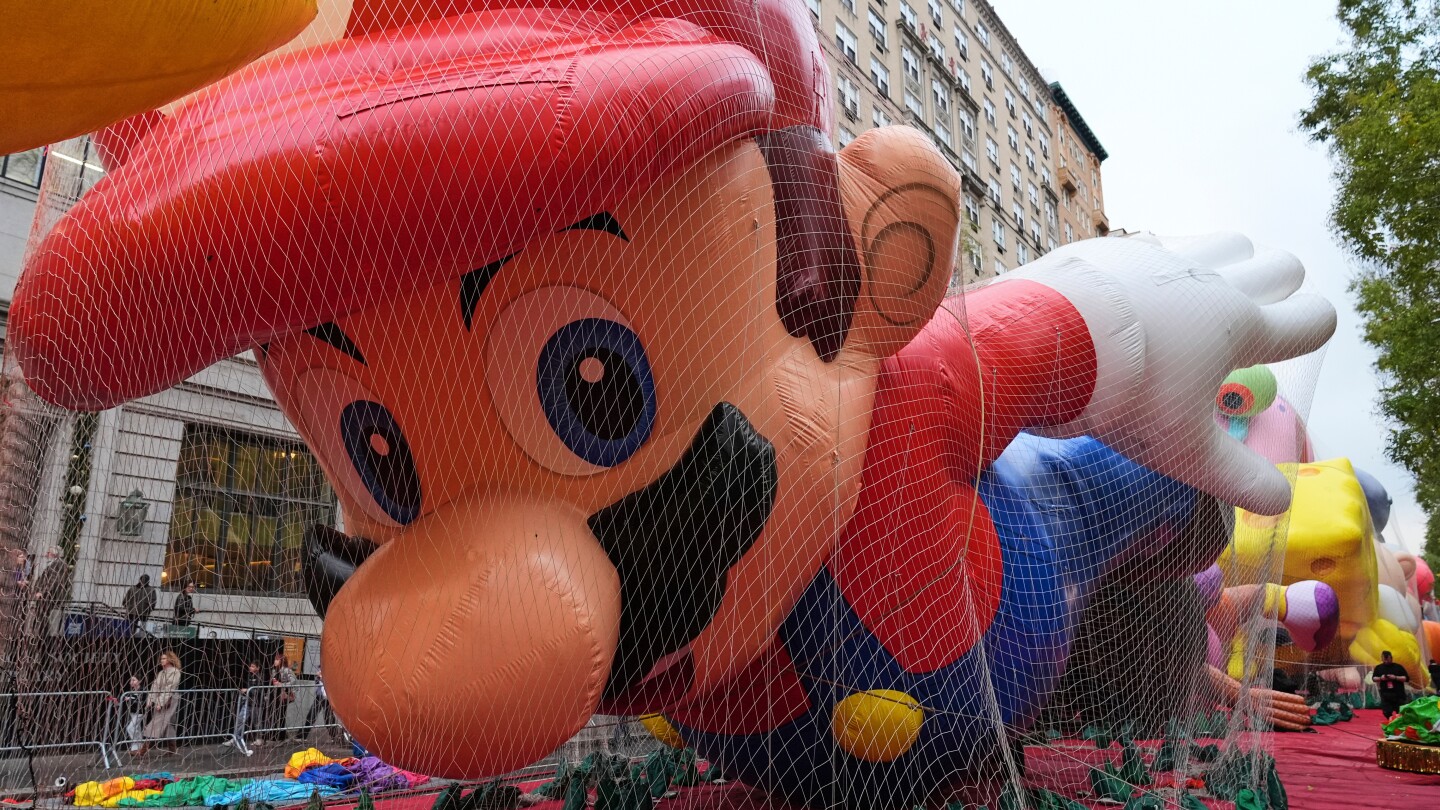 Giant balloons ready for Macy’s Thanksgiving Day Parade