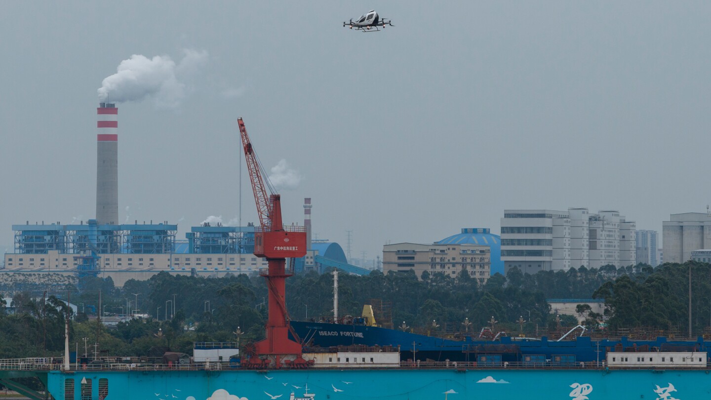 Takeoff of China's flying taxis hits turbulence